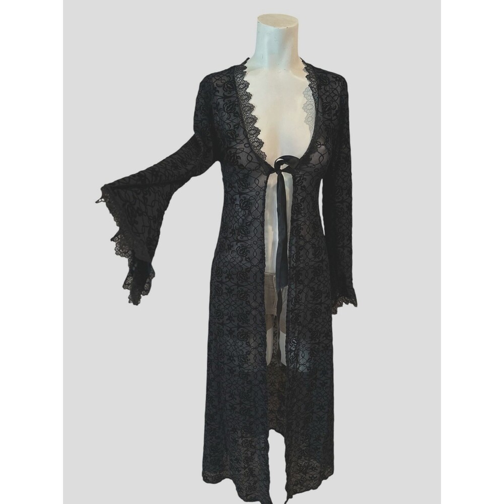 Cykxtees Spyder Maxi Dress S Black  Gothic Medieval Renaissance Ren EUC